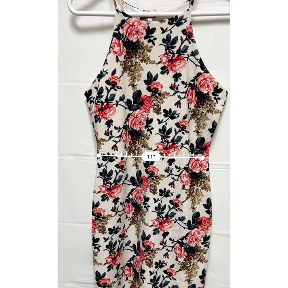 Fashion Magazine Girls Size L‎ Dress White Floral Spaghetti Strap spring AQM-B